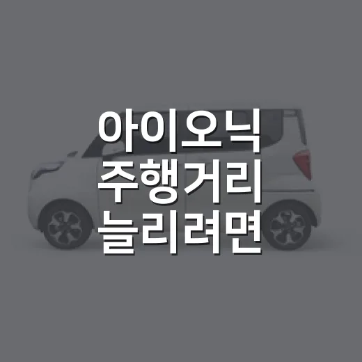 아이오닉 주행거리 늘리려면 이렇게 운전하세요 - 요약