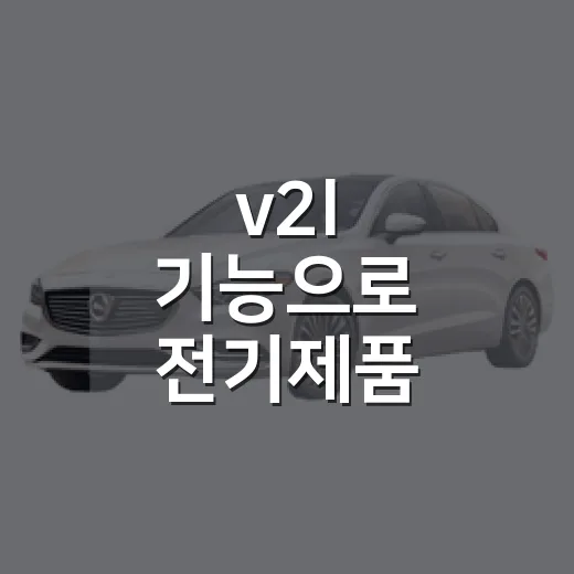 v2l 기능으로 전기제품 안전하게 쓰는 방법 - 요약