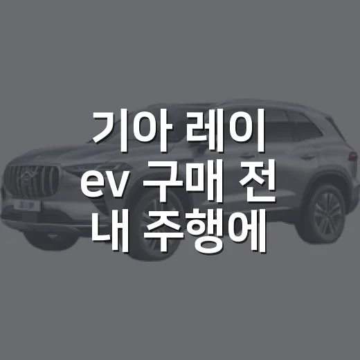 기아 레이 ev 구매 전 내 주행에 맞는지 판단하는 방법 - 요약