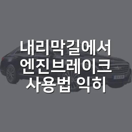 내리막길에서 엔진브레이크 사용법 익히는 방법 - 요약