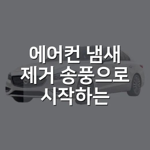 에어컨 냄새 제거 송풍으로 시작하는 방법 - 요약
