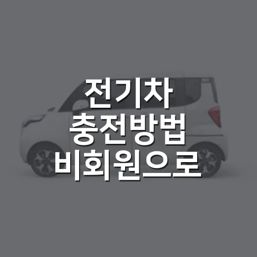 전기차 충전방법 비회원으로 현장에서 이용하는 방법 - 요약