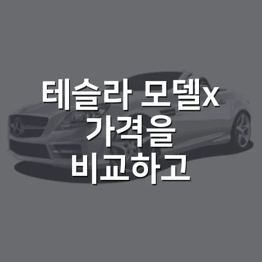 테슬라 모델x 가격을 비교하고 구매하는 방법 - 요약