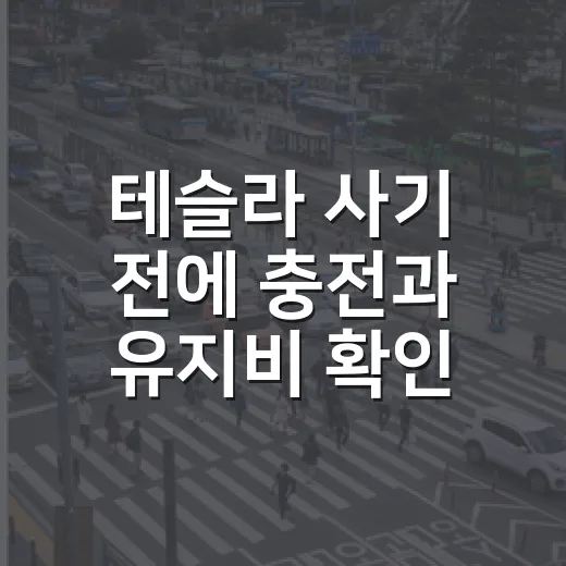 테슬라 사기 전에 충전과 유지비 확인하는 방법 - 요약