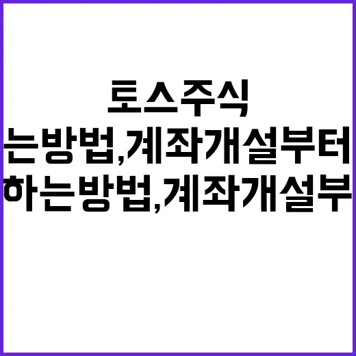 토스주식 시작하는 방법, 계좌 개설부터 첫 매수까지 이렇게 하면 편해요 - 요약