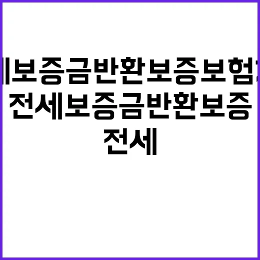 전세보증금반환보증보험 가입하려면 이렇게 확인하세요 - 요약