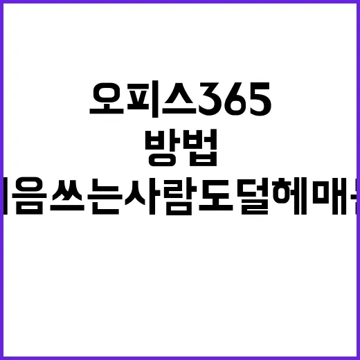 오피스365 제대로 쓰는 방법, 처음 쓰는 사람도 덜 헤매는 설정법 - 요약