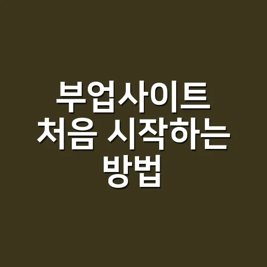 부업사이트 처음 시작하는 방법, 시간 낭비 줄이고 고르는 기준 - 요약