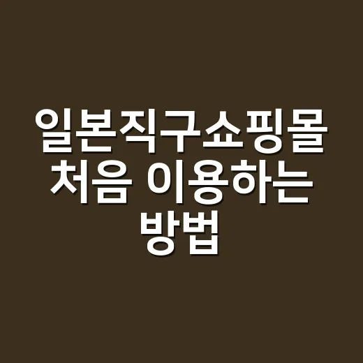 일본직구쇼핑몰 처음 이용하는 방법, 실패 줄이려면 이렇게 - 요약