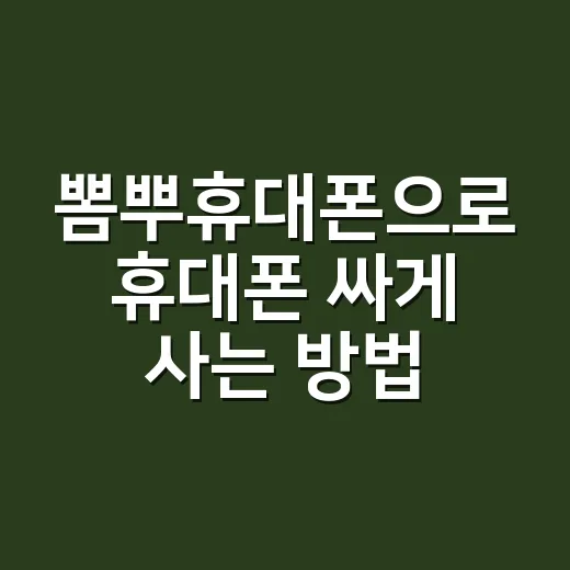 뽐뿌휴대폰으로 휴대폰 싸게 사는 방법, 초보자는 이렇게 보면 됩니다 - 요약