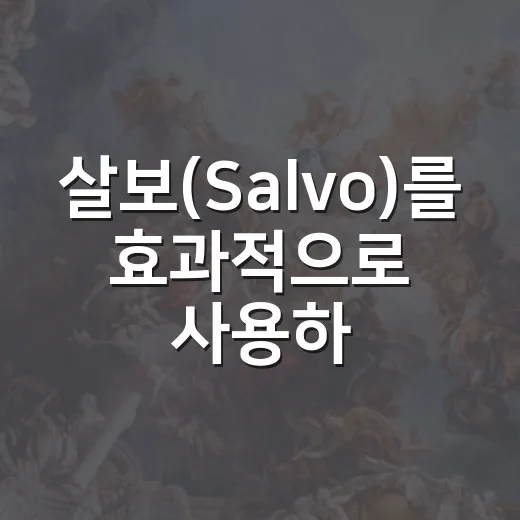 살보(Salvo)를 효과적으로 사용하는 방법 - 요약