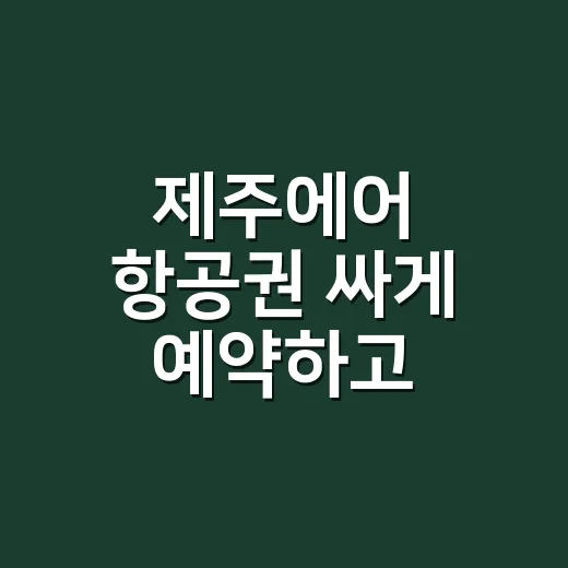 제주에어 항공권 싸게 예약하고 수하물 실수 줄이는 방법 - 요약