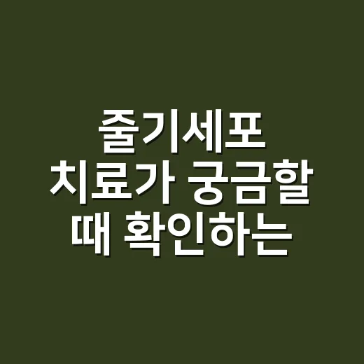 줄기세포 치료가 궁금할 때 확인하는 방법 - 요약