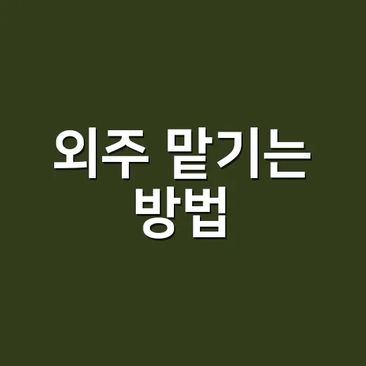 외주 맡기는 방법, 처음이라면 이렇게 준비하세요 - 요약