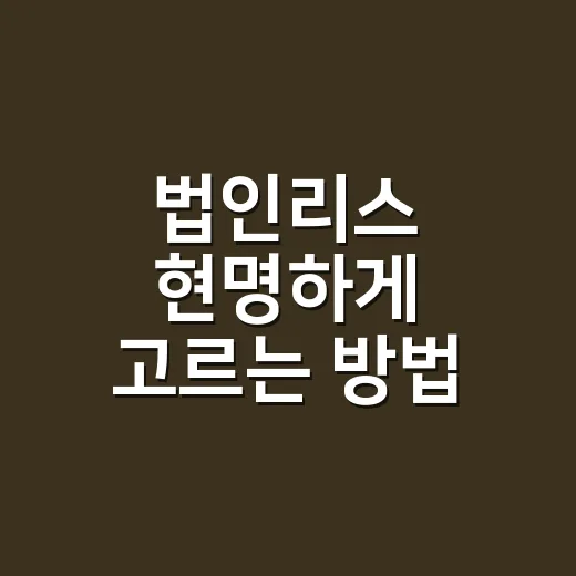 법인리스 현명하게 고르는 방법, 비용처리까지 헷갈리지 않게 - 요약