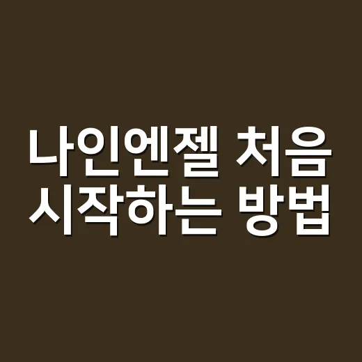 나인엔젤 처음 시작하는 방법, 웹 RPG 초보가 덜 헤매는 순서 - 요약