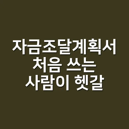자금조달계획서 처음 쓰는 사람이 헷갈리지 않게 작성하는 방법 - 요약