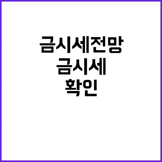 금시세전망 보려면 이렇게 확인하는 방법 - 요약