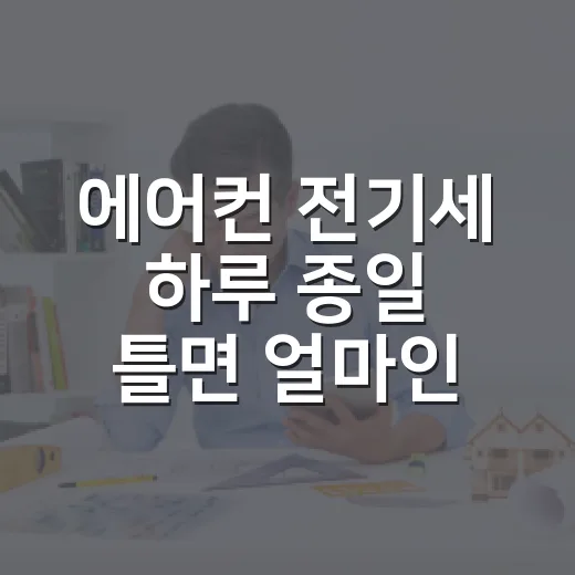 에어컨 전기세 하루 종일 틀면 얼마인지 계산하는 방법 - 요약