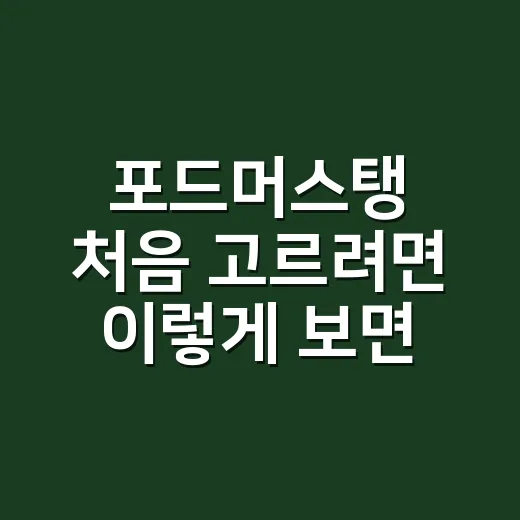 포드머스탱 처음 고르려면 이렇게 보면 됩니다 - 요약