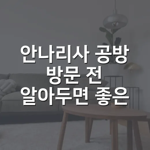 안나리사 공방 방문 전 알아두면 좋은 예약·체험 준비 방법 - 요약