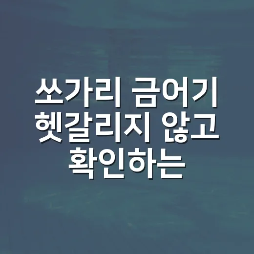 쏘가리 금어기 헷갈리지 않고 확인하는 방법 - 요약
