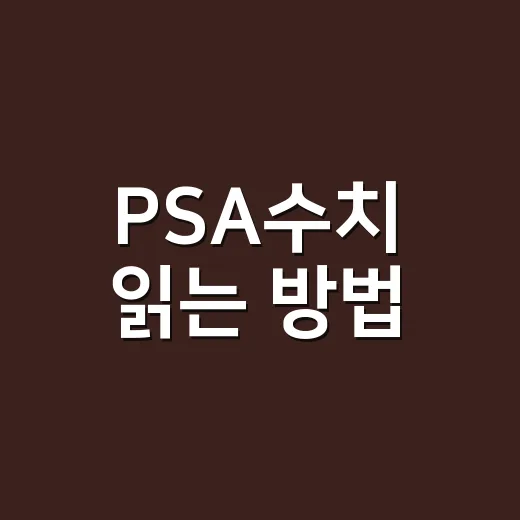 PSA수치 읽는 방법, 숫자에 놀라기 전에 확인할 것들 - 요약