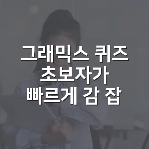 그래믹스 퀴즈 초보자가 빠르게 감 잡는 방법 - 요약