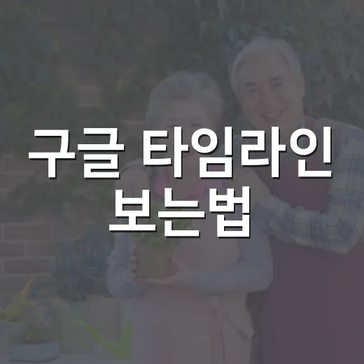 구글 타임라인 보는법, 휴대폰에서 날짜별 이동기록 확인하는 방법 - 요약