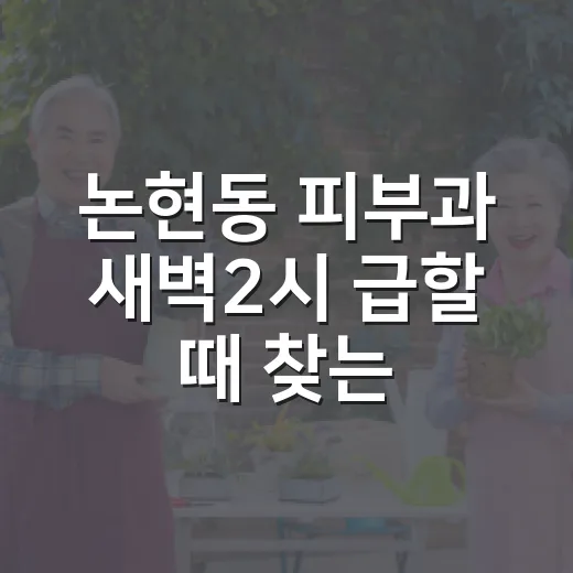 논현동 피부과 새벽2시 급할 때 찾는 방법 - 요약