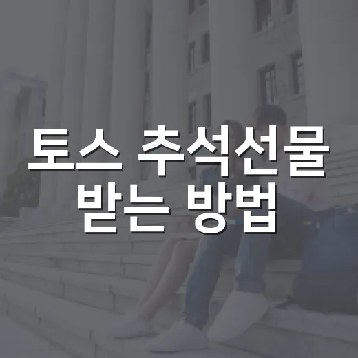 토스 추석선물 받는 방법, 앱에서 놓치지 않으려면 이렇게 - 요약