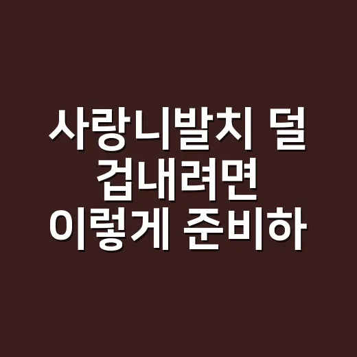 사랑니발치 덜 겁내려면 이렇게 준비하는 방법 - 요약
