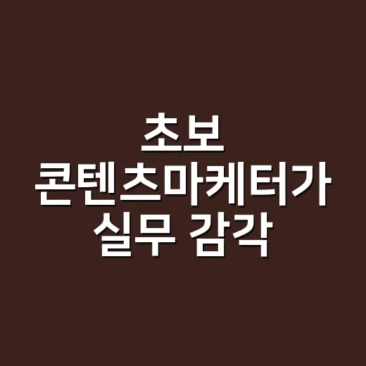 초보 콘텐츠마케터가 실무 감각 키우는 방법 - 요약