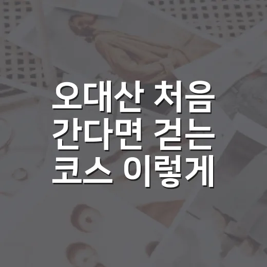 오대산 처음 간다면 걷는 코스 이렇게 고르세요 - 요약