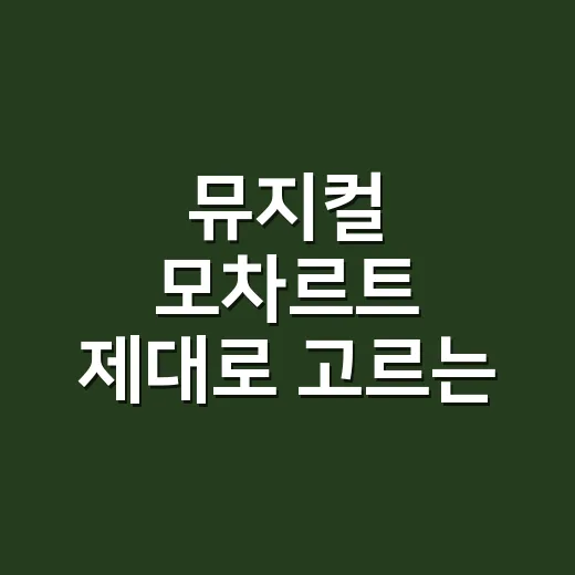 뮤지컬 모차르트 제…