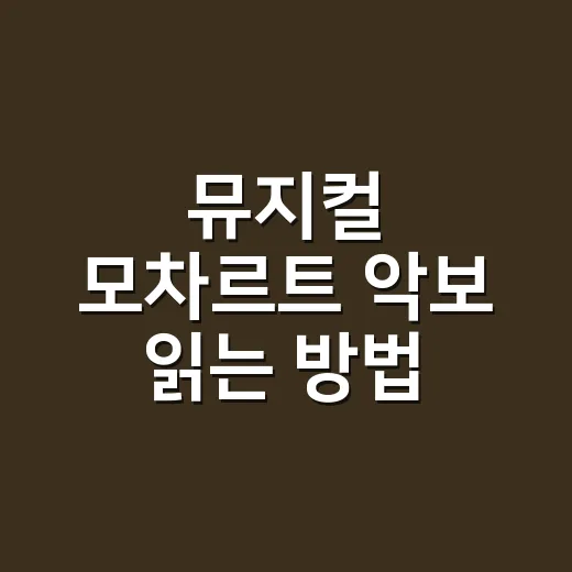 뮤지컬 모차르트 악…