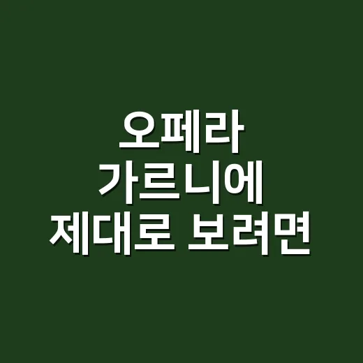 오페라 가르니에 제대로 보려면 이렇게, 공연장과 좌석을 함께 읽는 방법 - 요약