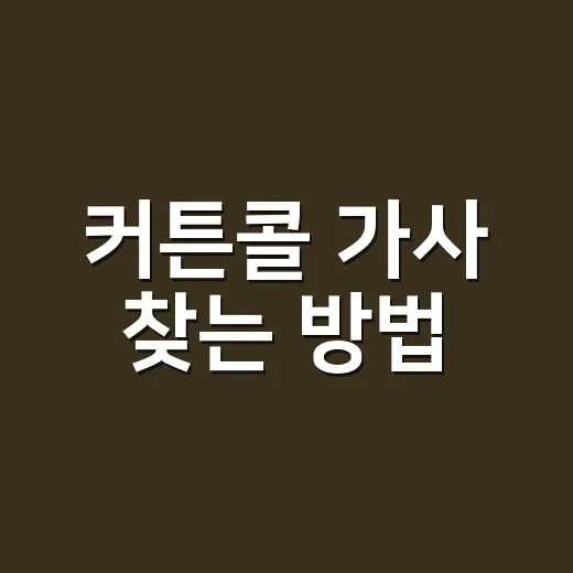 커튼콜 가사 찾는 방법, 공연장에서 더 잘 들으려면 이렇게 - 요약