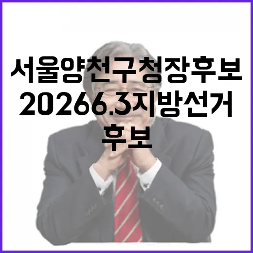2026 6.3 지방선거 서울 양천구청장 후보 총정리|기호·정당·경력 한눈에 (2명)