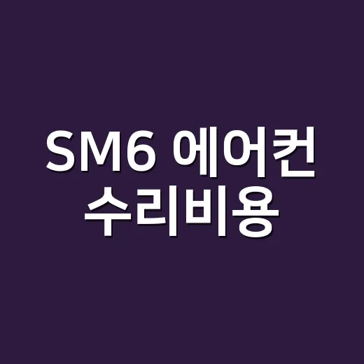 SM6 에어컨 수리비용, 냉매만 넣으면 끝나는 걸까요? - 요약