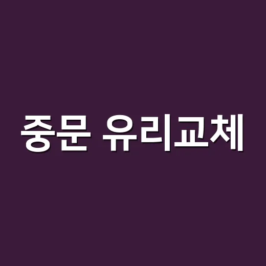 중문 유리교체, 금만 갔는데 바로 갈아야 할까요? - 요약