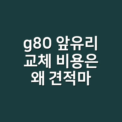 g80 앞유리 교체 비용은 왜 견적마다 다를까요? - 요약