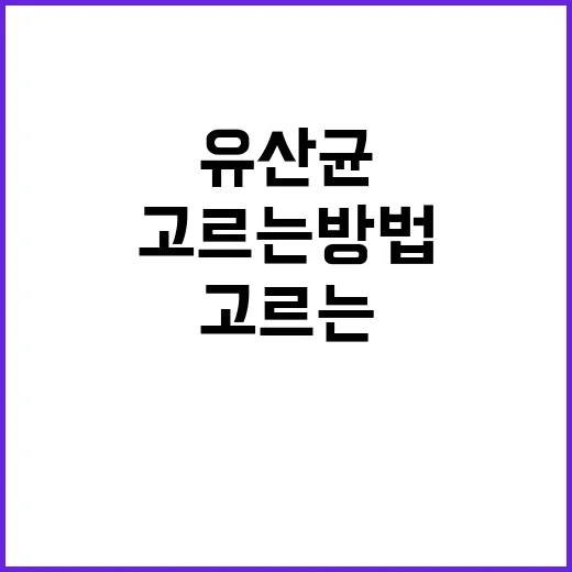 유산균 고르는 방법, 초보자가 헷갈리지 않으려면 이렇게 보세요 - 요약