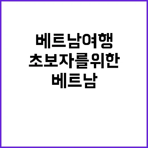 초보자를 위한 베트남 여행 준비하는 방법 - 요약