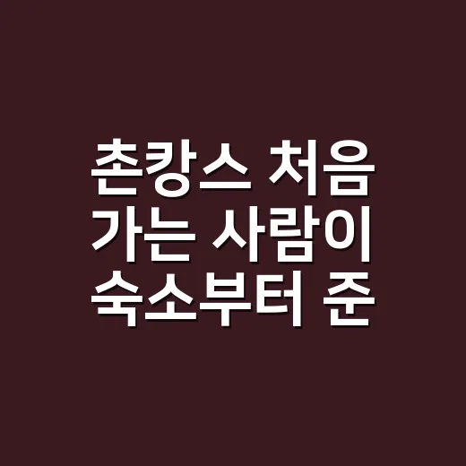 촌캉스 처음 가는 사람이 숙소부터 준비물까지 챙기는 방법 - 요약
