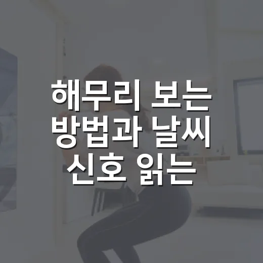 해무리 보는 방법과 날씨 신호 읽는 법 - 요약