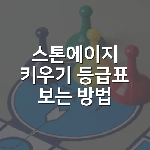 스톤에이지 키우기 등급표 보는 방법, 초보자는 이렇게 고르면 편합니다 - 요약