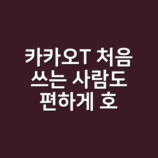 카카오T 처음 쓰는 사람도 편하게 호출하는 방법 - 요약