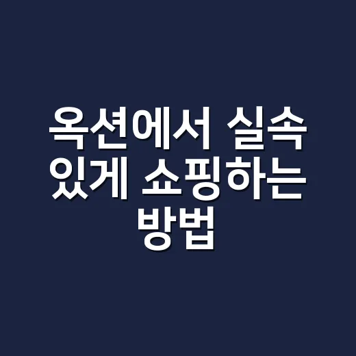 옥션에서 실속 있게 쇼핑하는 방법, 초보자도 덜 헤매는 구매 흐름 - 요약