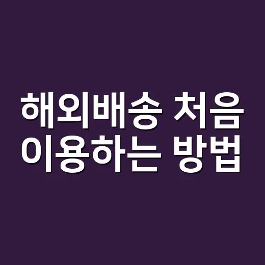 해외배송 처음 이용하는 방법, 비용 아끼고 늦지 않게 받으려면 이렇게 - 요약